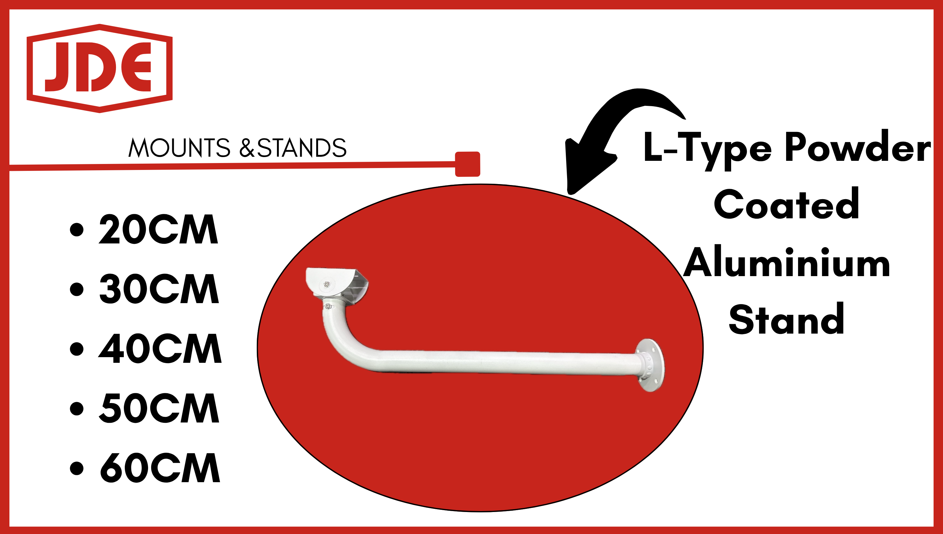 JDE L-Type Aluminium Stand